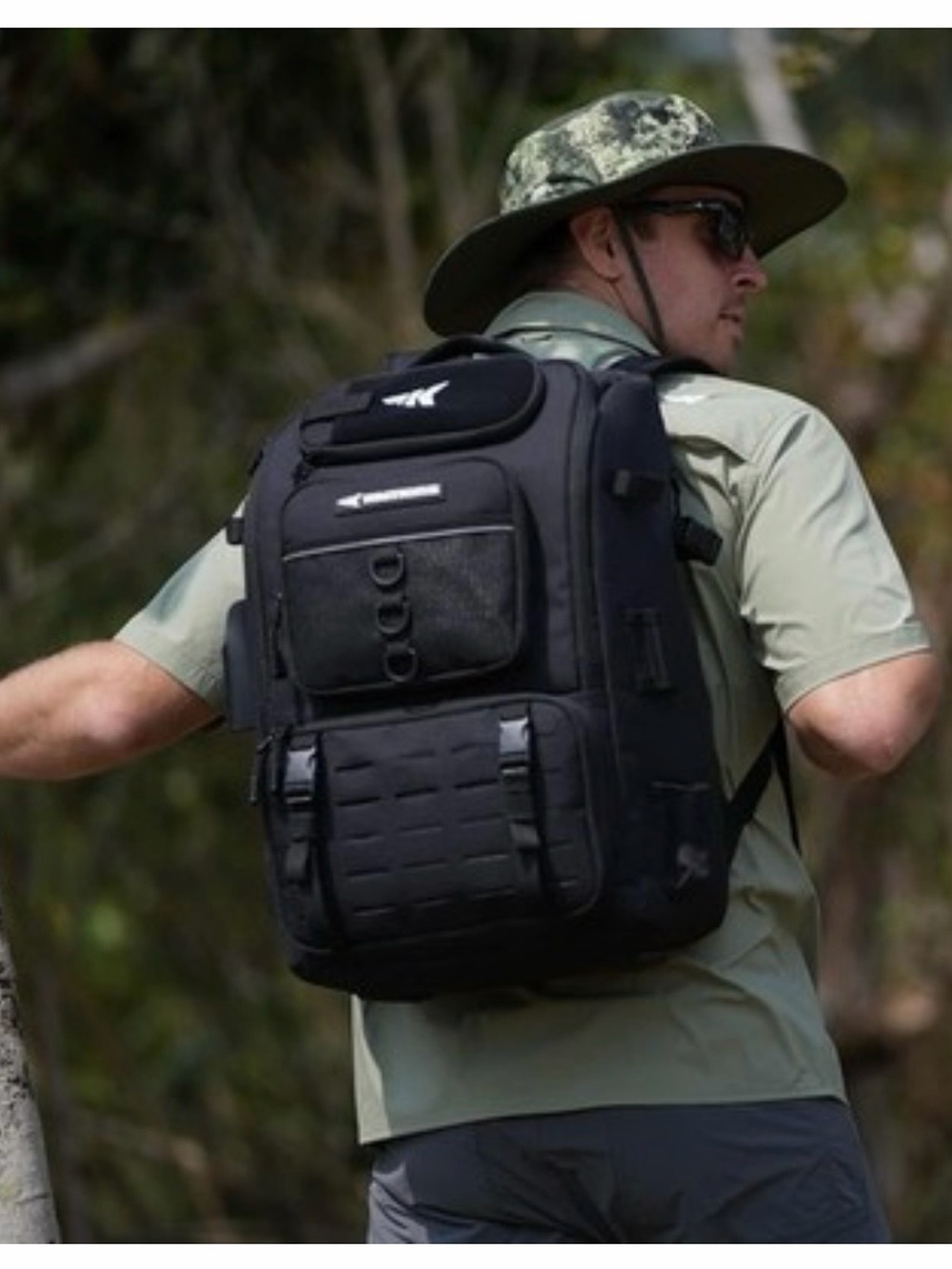 KastKing Karryall Tackle Backpack with Rod Holders 4 Tackle Tray, Black